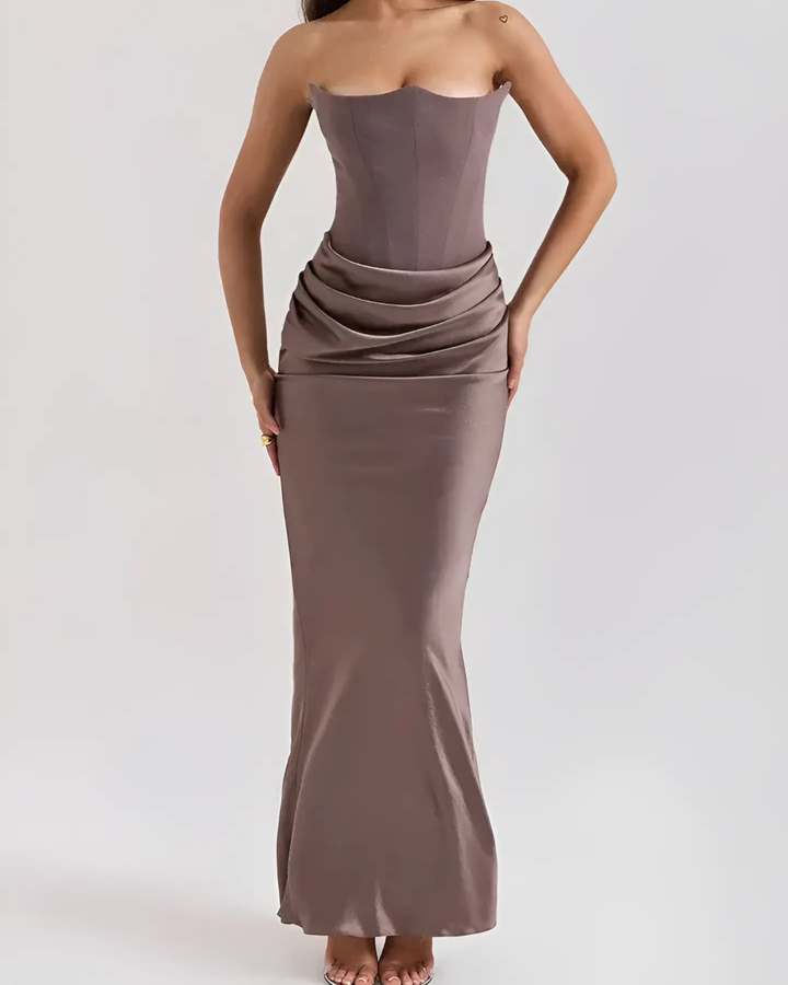 Claire | Women’s Wedding Guest Draped Maxi Dress
