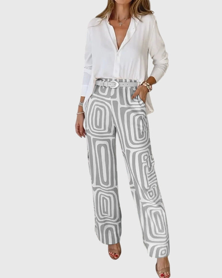 Emilia | Stylish Pants + Free Blouse &amp; Belt