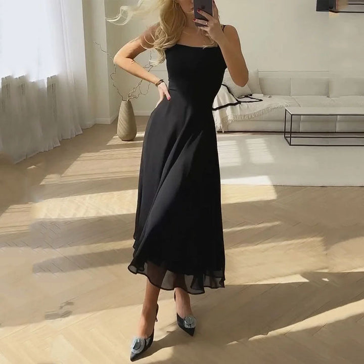 Hannah | Women Wedding Guest Elegant Square Midi Dress