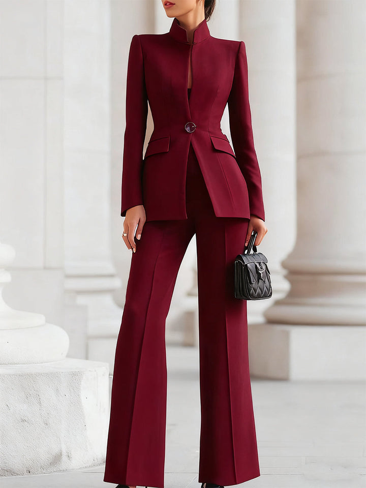 Sharie - Elegant Blazer &amp; Pant Suit Set