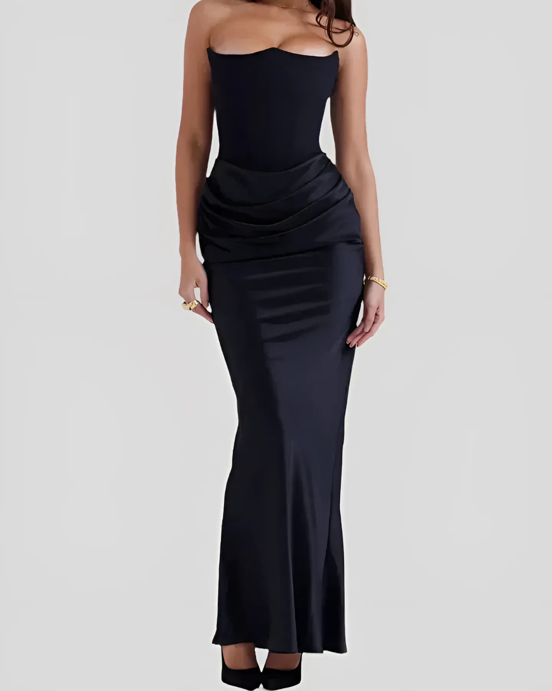 Claire | Women’s Wedding Guest Draped Maxi Dress