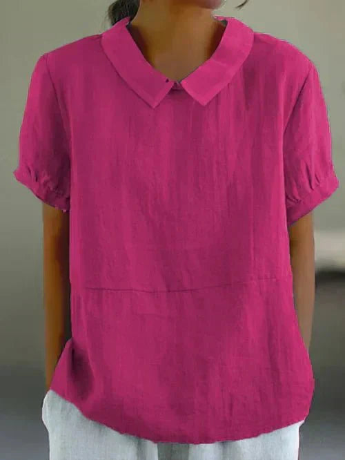 Sophie | Women’s Linen Peter Pan Collar Blouse