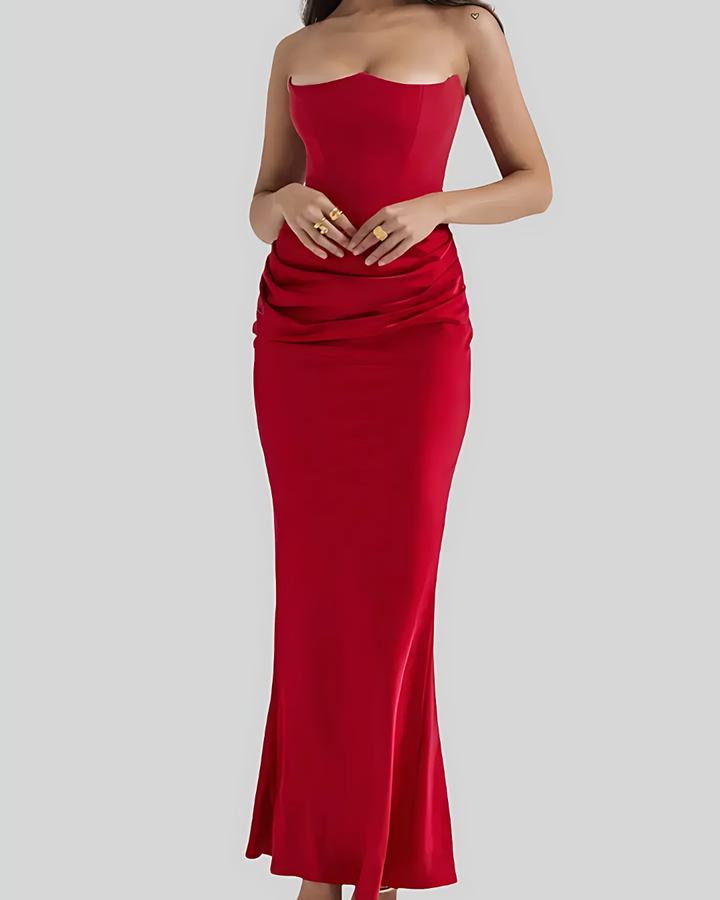 Claire | Women’s Wedding Guest Draped Maxi Dress