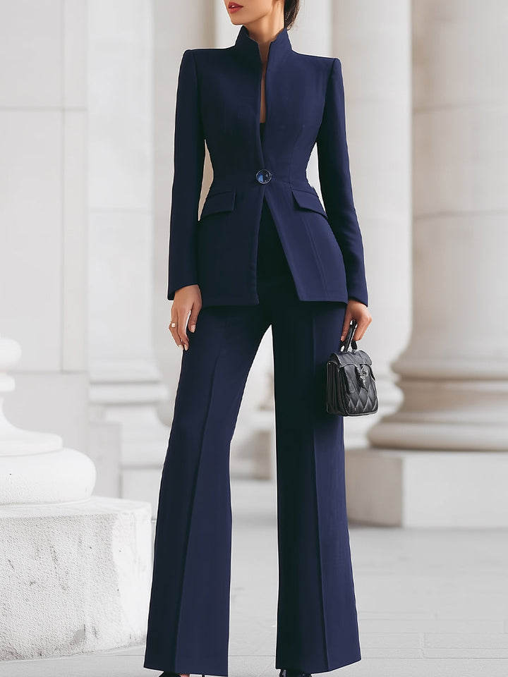 Sharie - Elegant Blazer &amp; Pant Suit Set