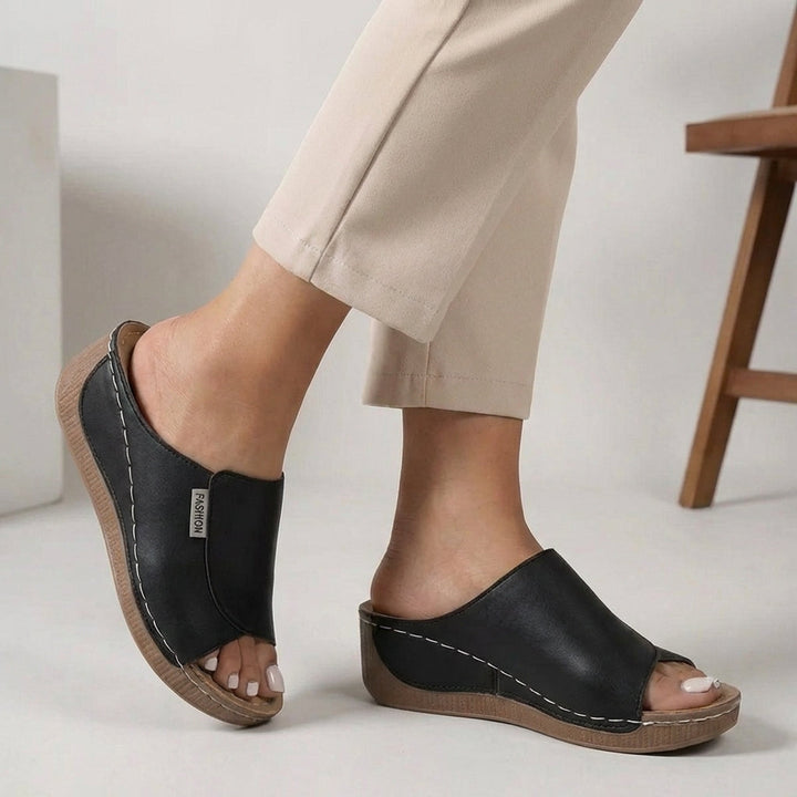 Madison | Women’s Orthopedic Slip-On Wedge Comfort Slippers