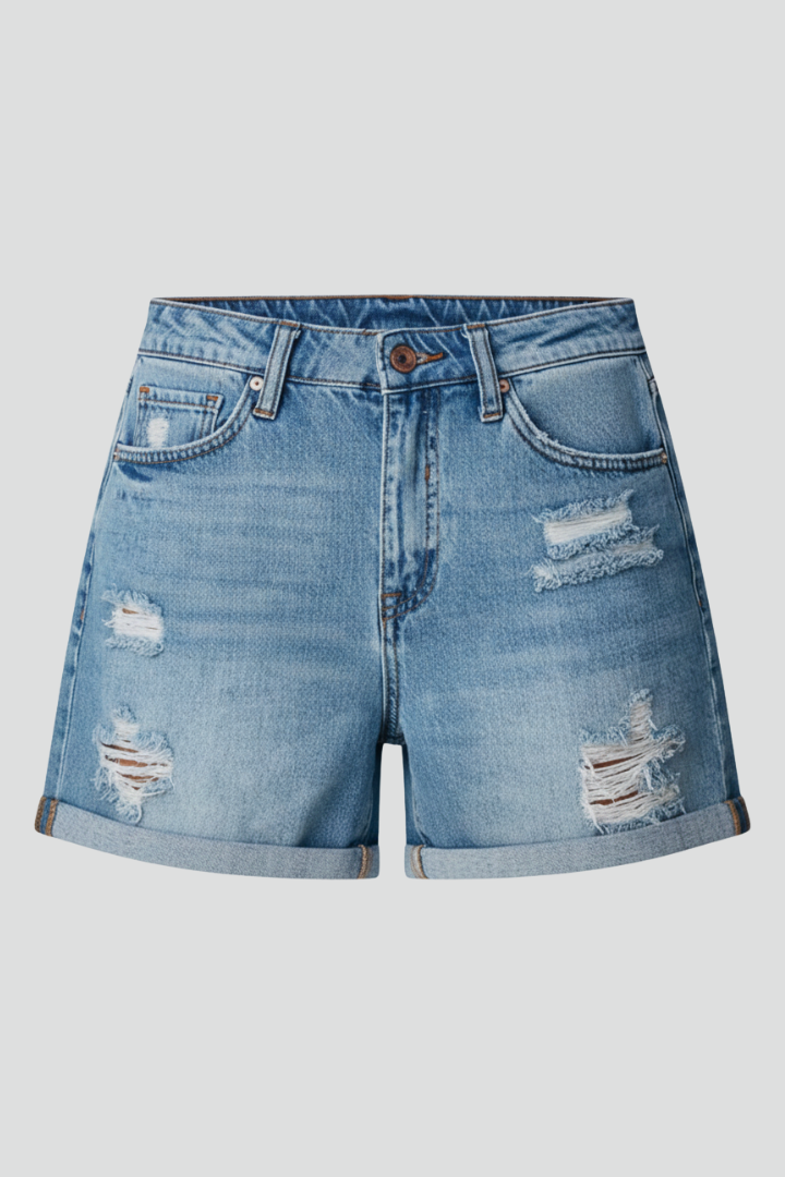 Charlotte | Women’s Casual Shorts Distressed Fringe Hem