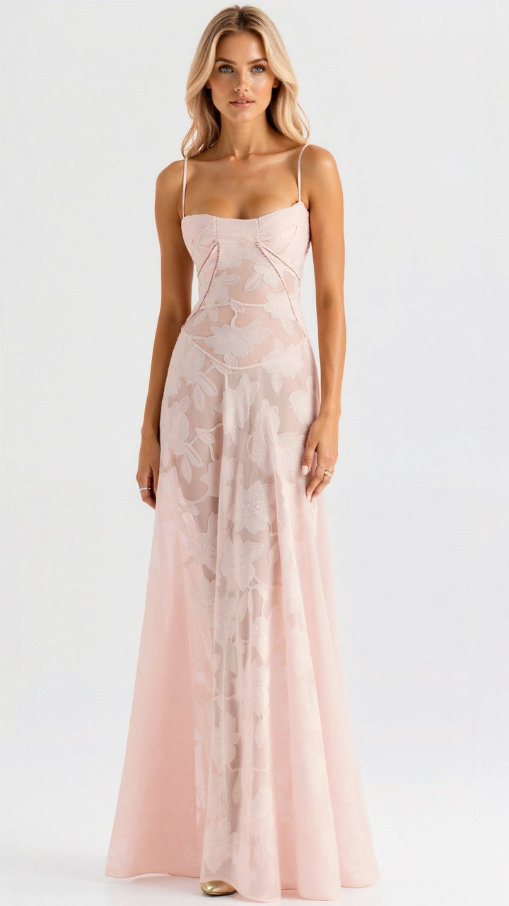 Lauren | Women’s Wedding Guest Dress Bustier Maxi Dress