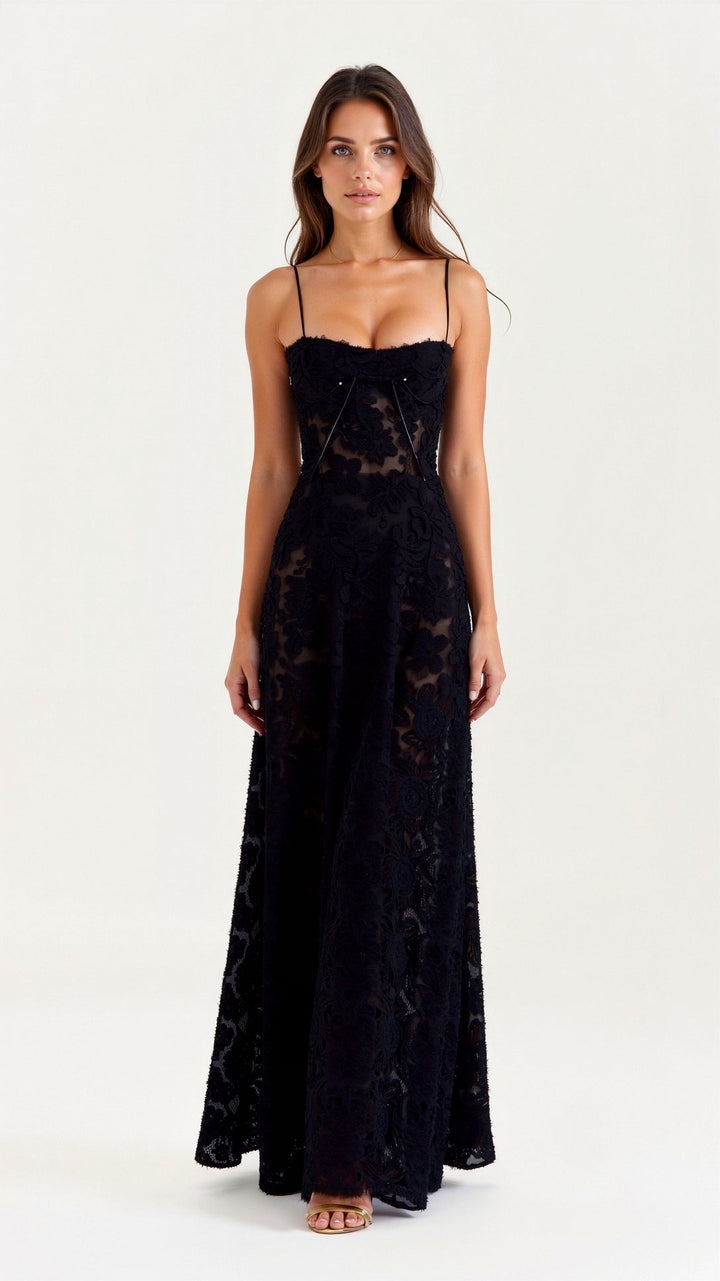 Lauren | Women’s Wedding Guest Dress Bustier Maxi Dress
