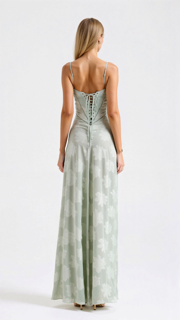 Lauren | Women’s Wedding Guest Dress Bustier Maxi Dress