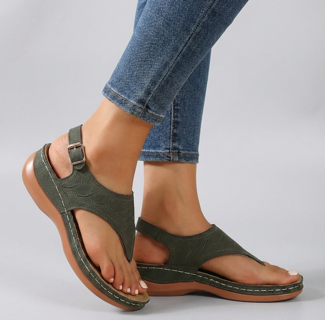 Amelia | Women’s Comfort Fit Ankle Strap Wedge Sandals