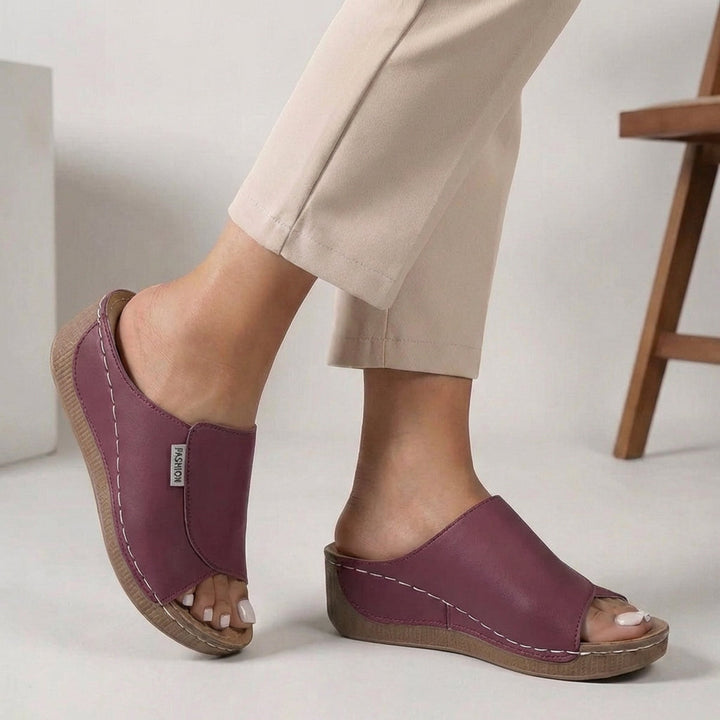 Madison | Women’s Orthopedic Slip-On Wedge Comfort Slippers