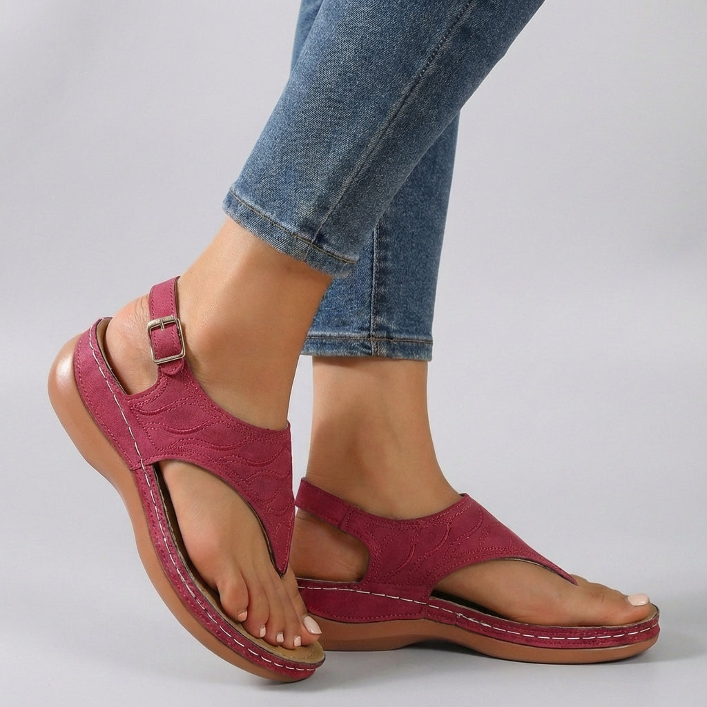 Amelia | Women’s Comfort Fit Ankle Strap Wedge Sandals