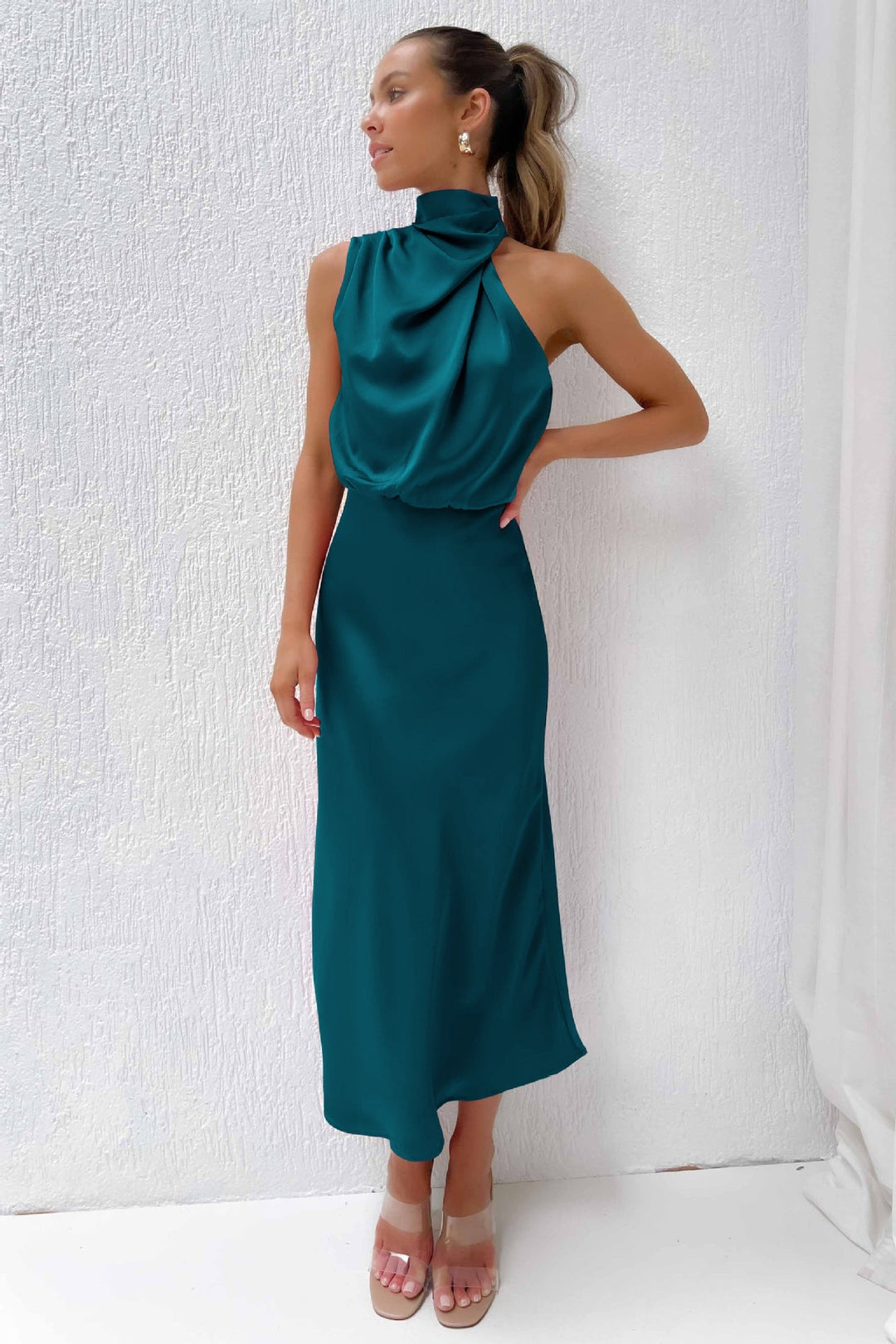 Faith | Women’s Chic Halter Evening Dress