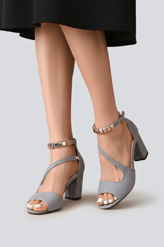 Natalie | Women’s Block Heel Crisscross Ankle Sandals