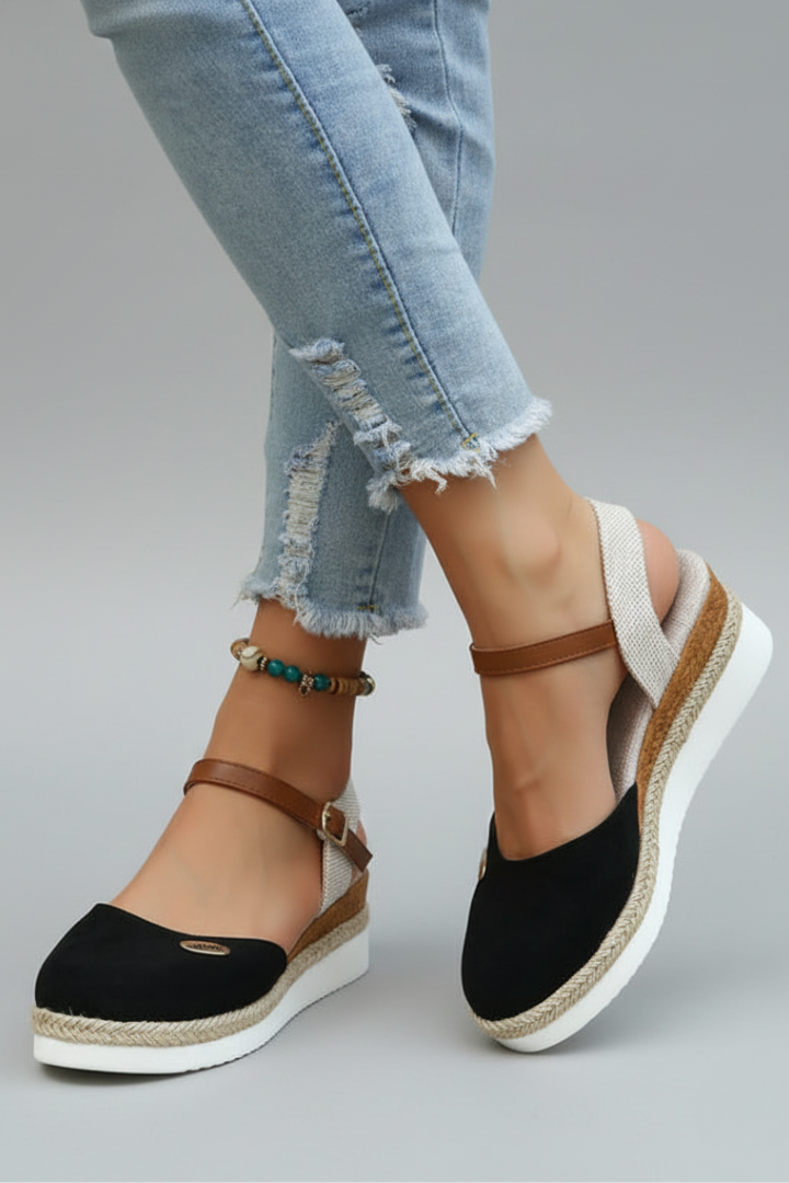 Maya  | Women’s Closed-Toe Espadrille Sandals with Slingback Strap