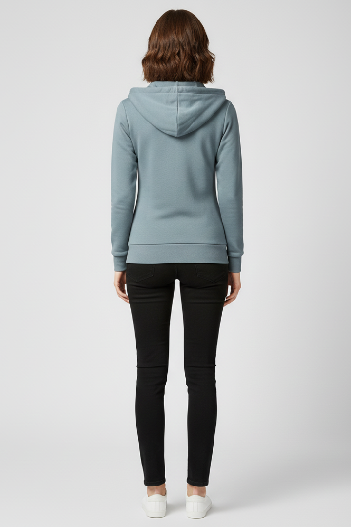 Grace | Women’s Hoodie with Front Zipper and Kangaroo Pockets