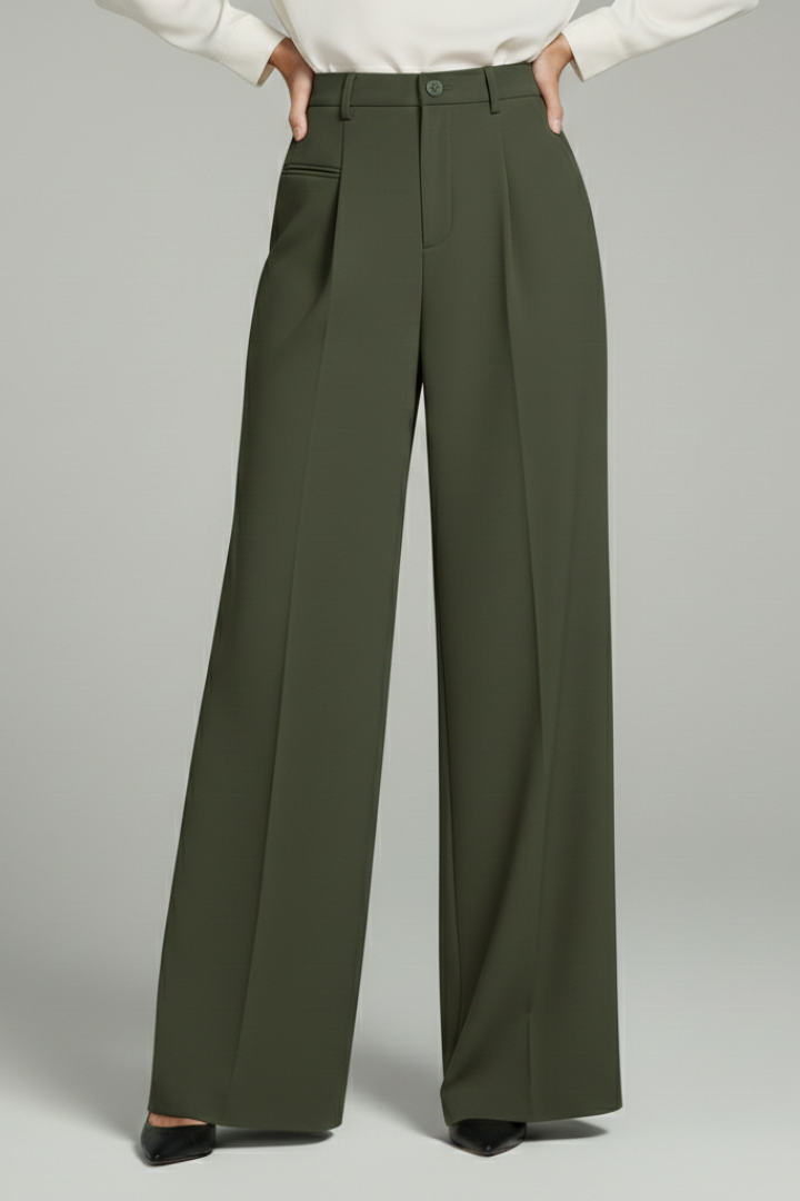 Blair | Women’s Palazzo Pants with Front Pleats and Back Pockets