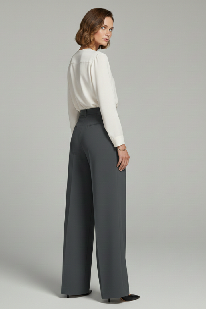 Blair | Women’s Palazzo Pants with Front Pleats and Back Pockets