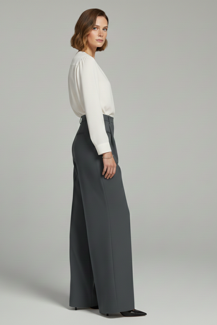 Blair | Women’s Palazzo Pants with Front Pleats and Back Pockets