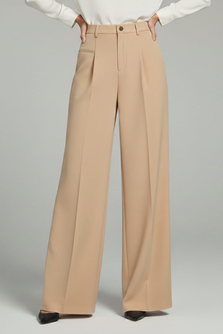 Blair | Women’s Palazzo Pants with Front Pleats and Back Pockets