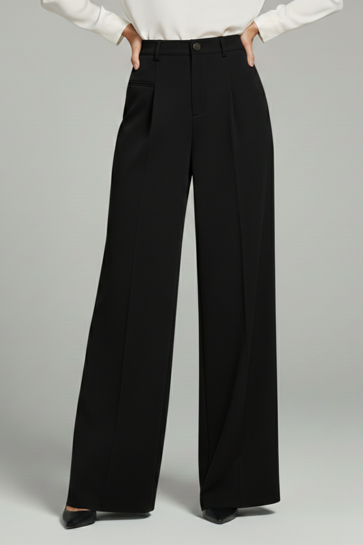 Blair | Women’s Palazzo Pants with Front Pleats and Back Pockets