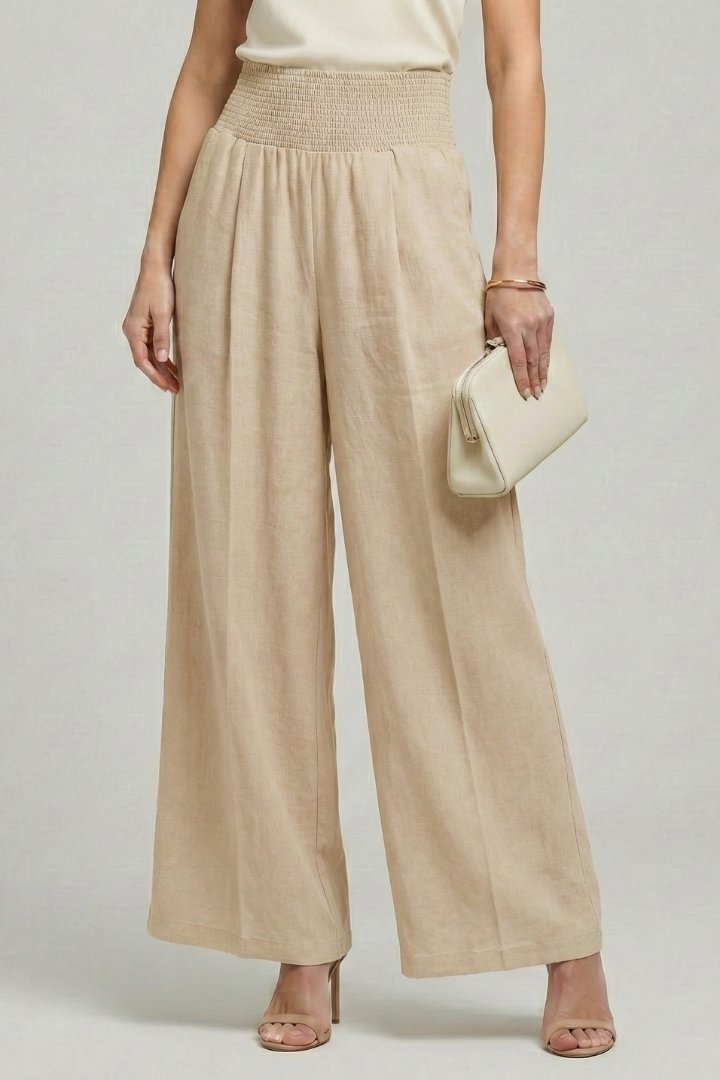 Charlotte | Women’s Palazzo Pants with High Waist and Pleats