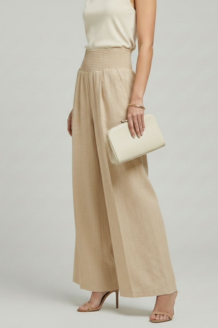 Charlotte | Women’s Palazzo Pants with High Waist and Pleats