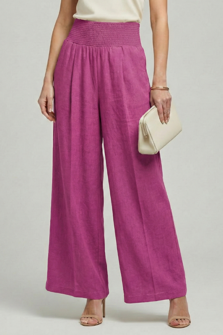 Charlotte | Women’s Palazzo Pants with High Waist and Pleats