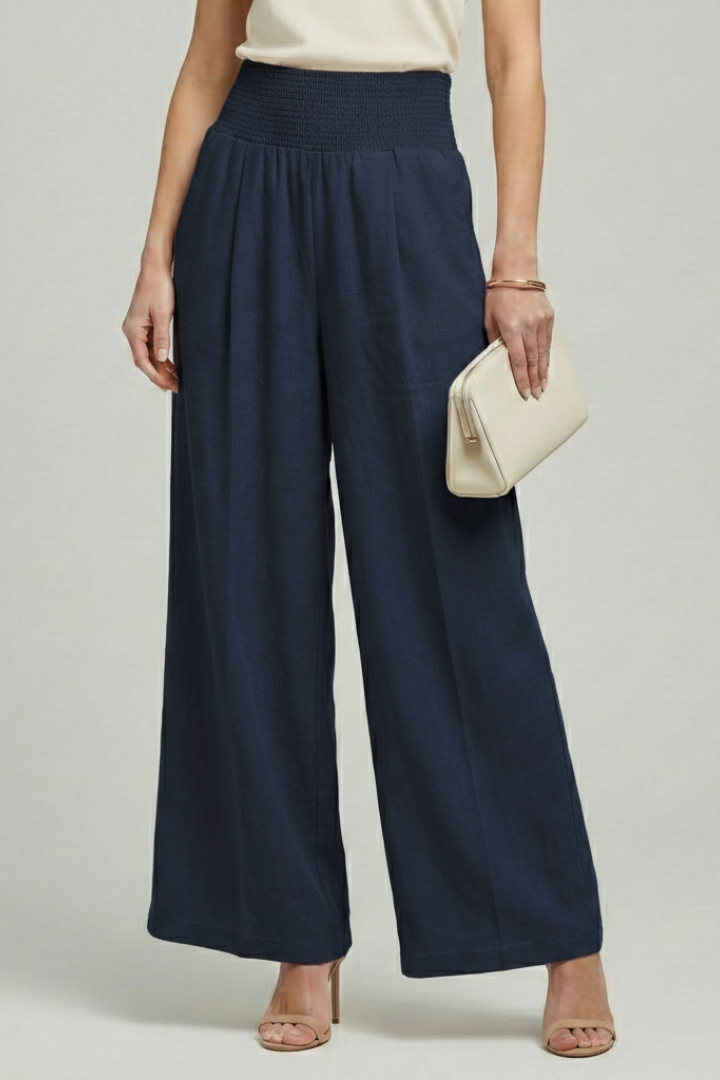 Charlotte | Women’s Palazzo Pants with High Waist and Pleats