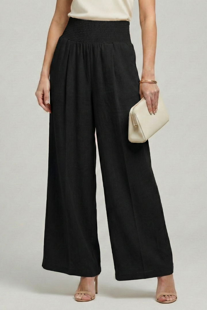 Charlotte | Women’s Palazzo Pants with High Waist and Pleats