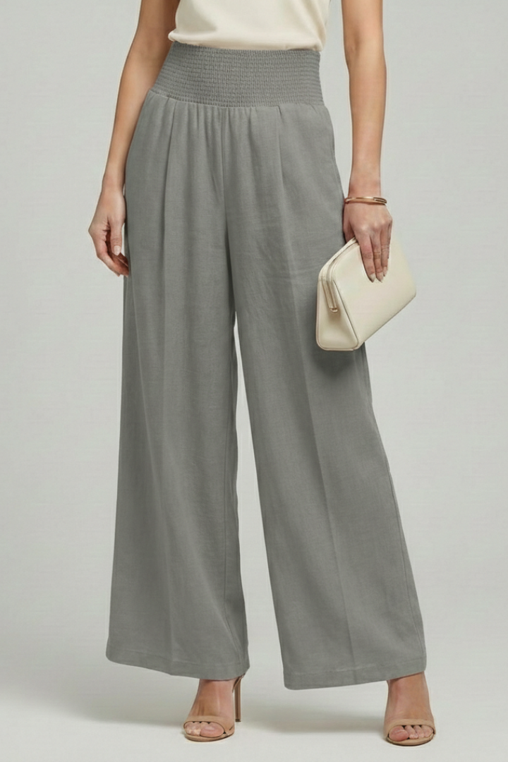 Charlotte | Women’s Palazzo Pants with High Waist and Pleats