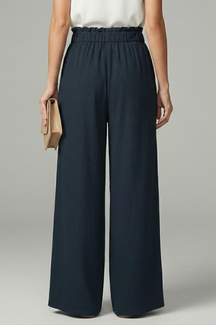 Daisy | Women’s Palazzo Pants with Tie Belt and Wide Legs