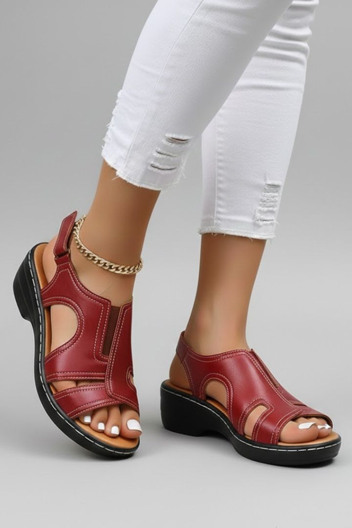 Katherine | Women’s Platform Open Toe Cutout Sandals