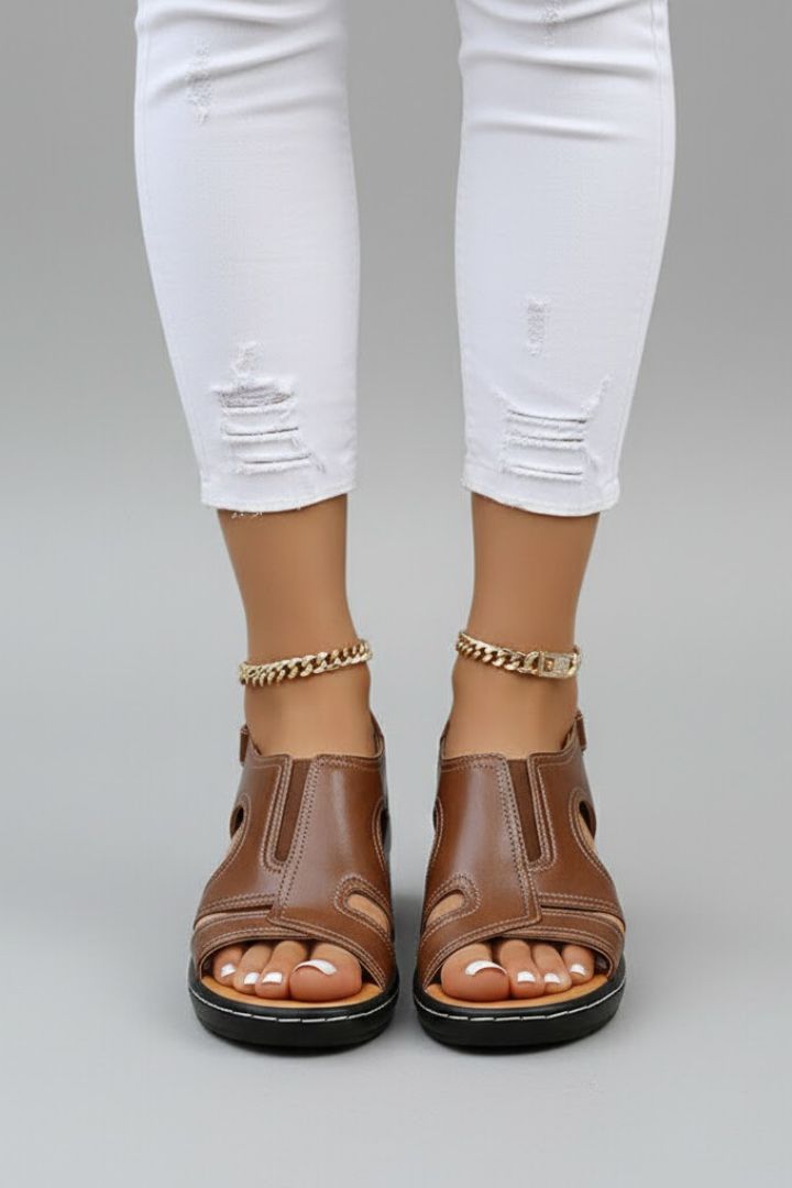 Katherine | Women’s Platform Open Toe Cutout Sandals