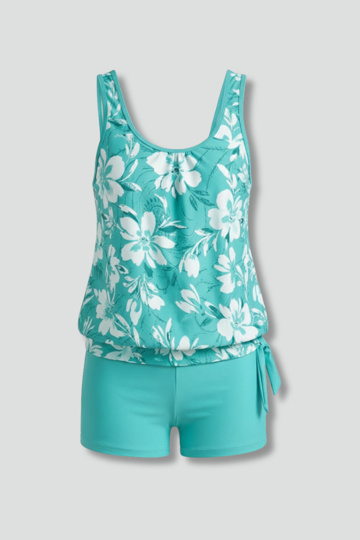 Lauren | Women’s Printed Tankini Set with Shorts