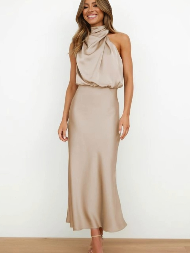 Faith | Women’s Chic Halter Evening Dress