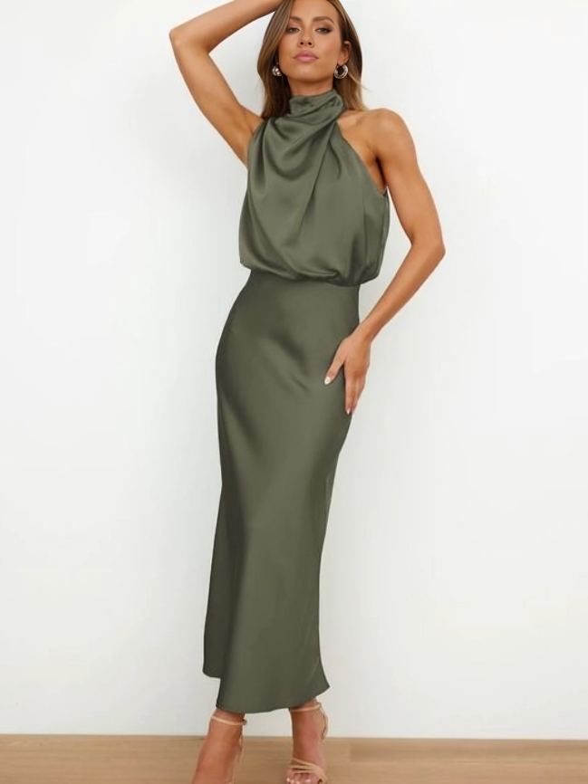 Faith | Women’s Chic Halter Evening Dress