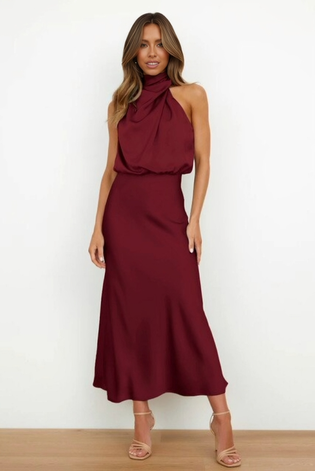 Faith | Women’s Chic Halter Evening Dress