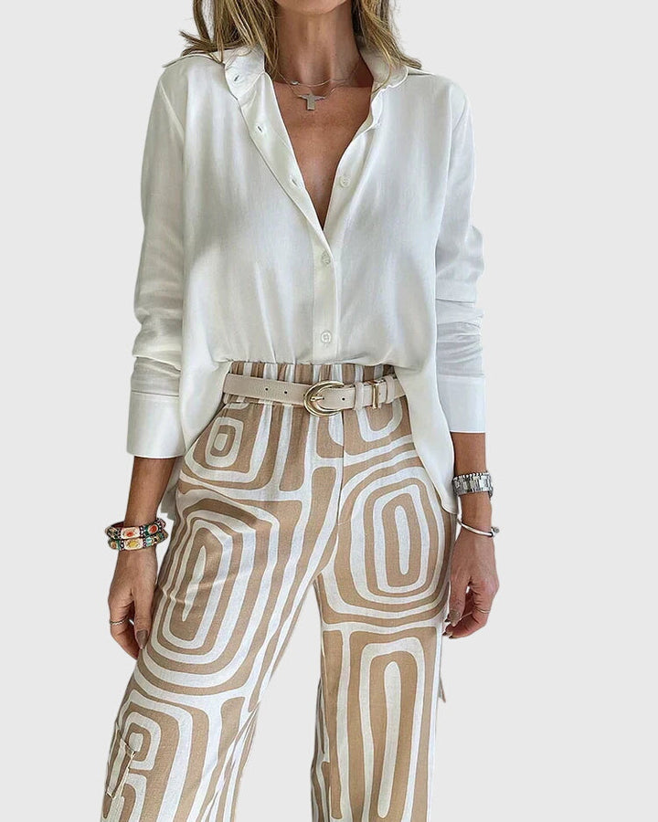 Emilia | Stylish Pants + Free Blouse &amp; Belt