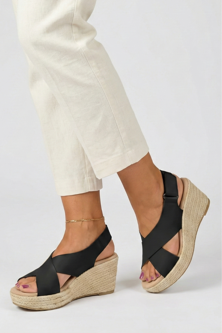 Michelle | Women’s Wedge Crossover Slingback Sandals