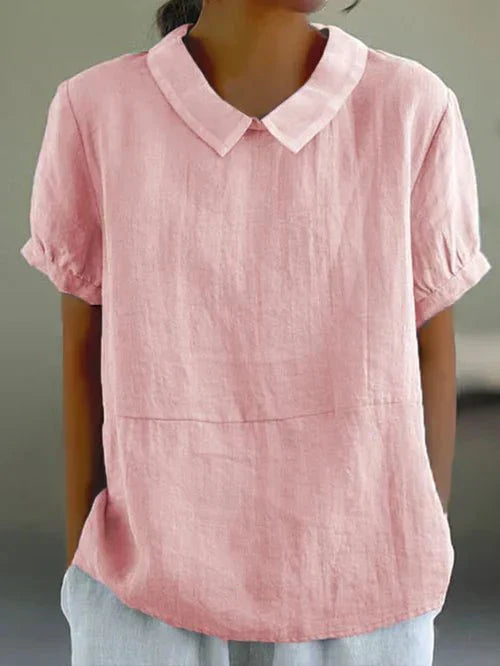 Sophie | Women’s Linen Peter Pan Collar Blouse