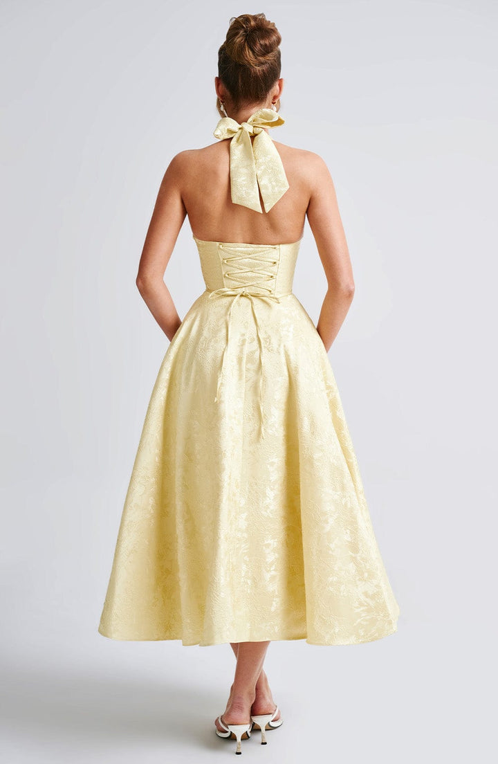 Kimberly | Women’s Wedding Gues Dress Halter Midi Dress
