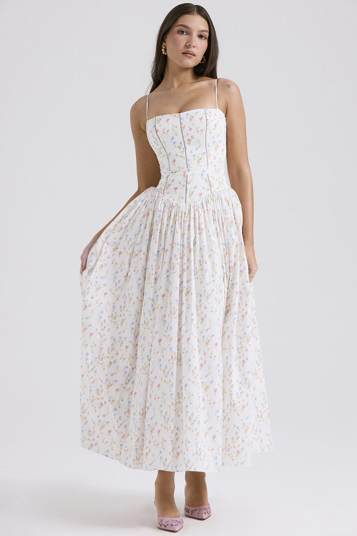 Gabriella | Women’s Wedding Guest Elegant Corset Midi Dress