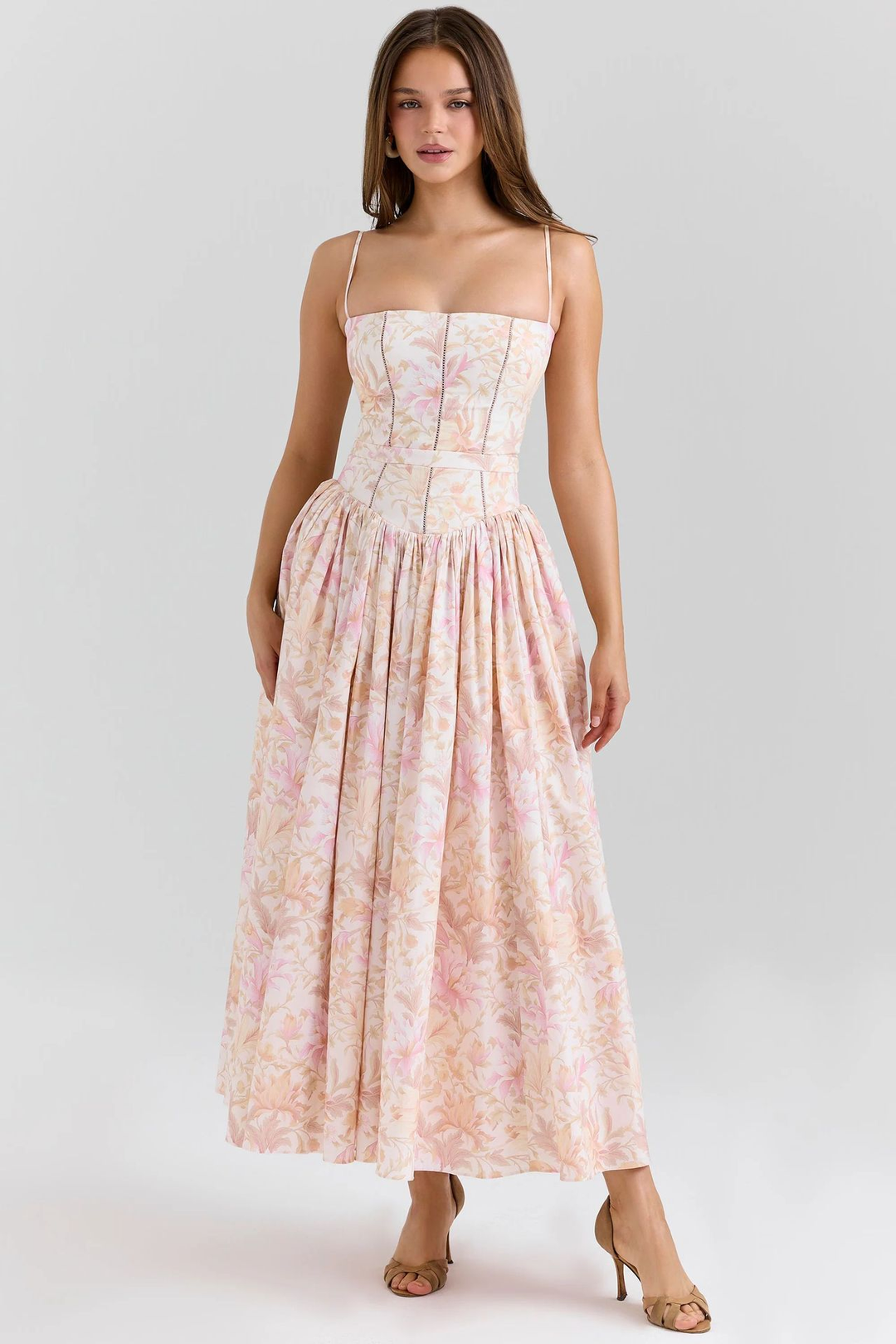 Gabriella | Women’s Wedding Guest Elegant Corset Midi Dress