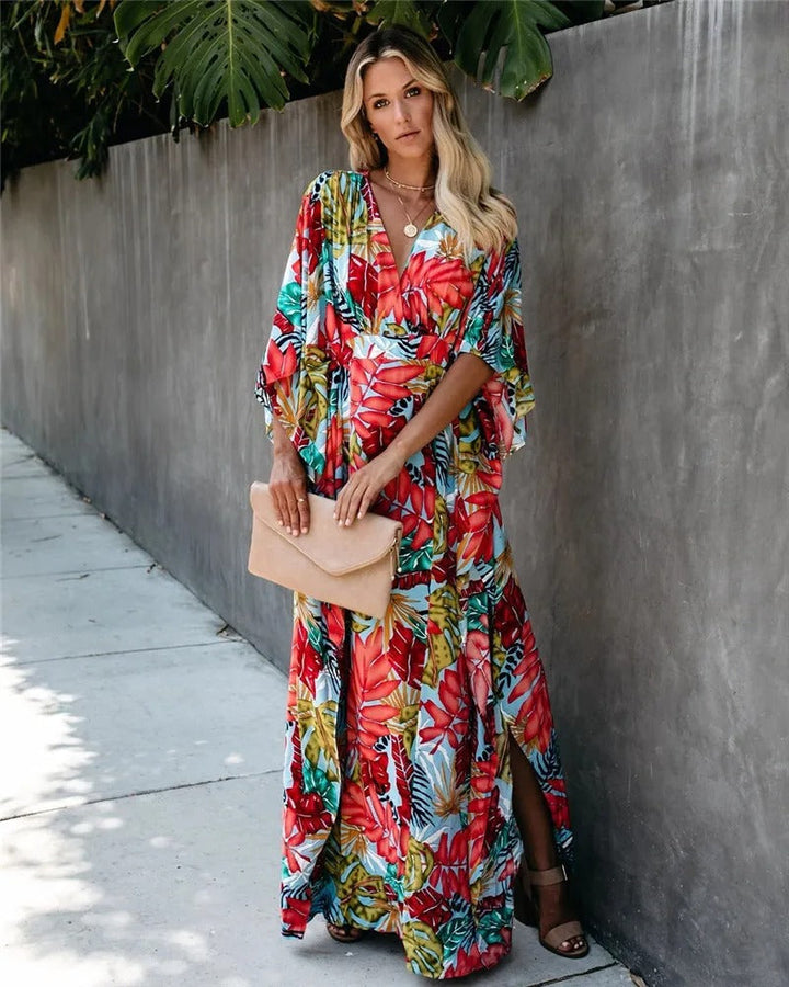 Demi | Women’s Boho Floral Wrap Maxi Dress