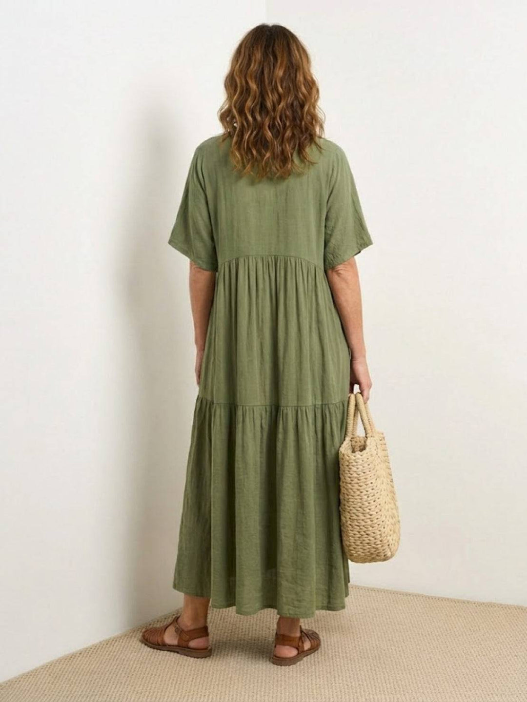 Brooklyn | Women’s Boho V Neck Tiered Maxi Dress