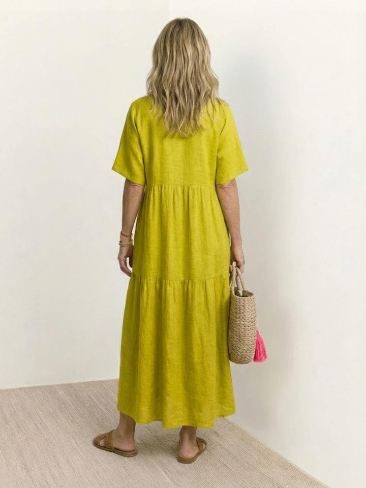 Brooklyn | Women’s Boho V Neck Tiered Maxi Dress